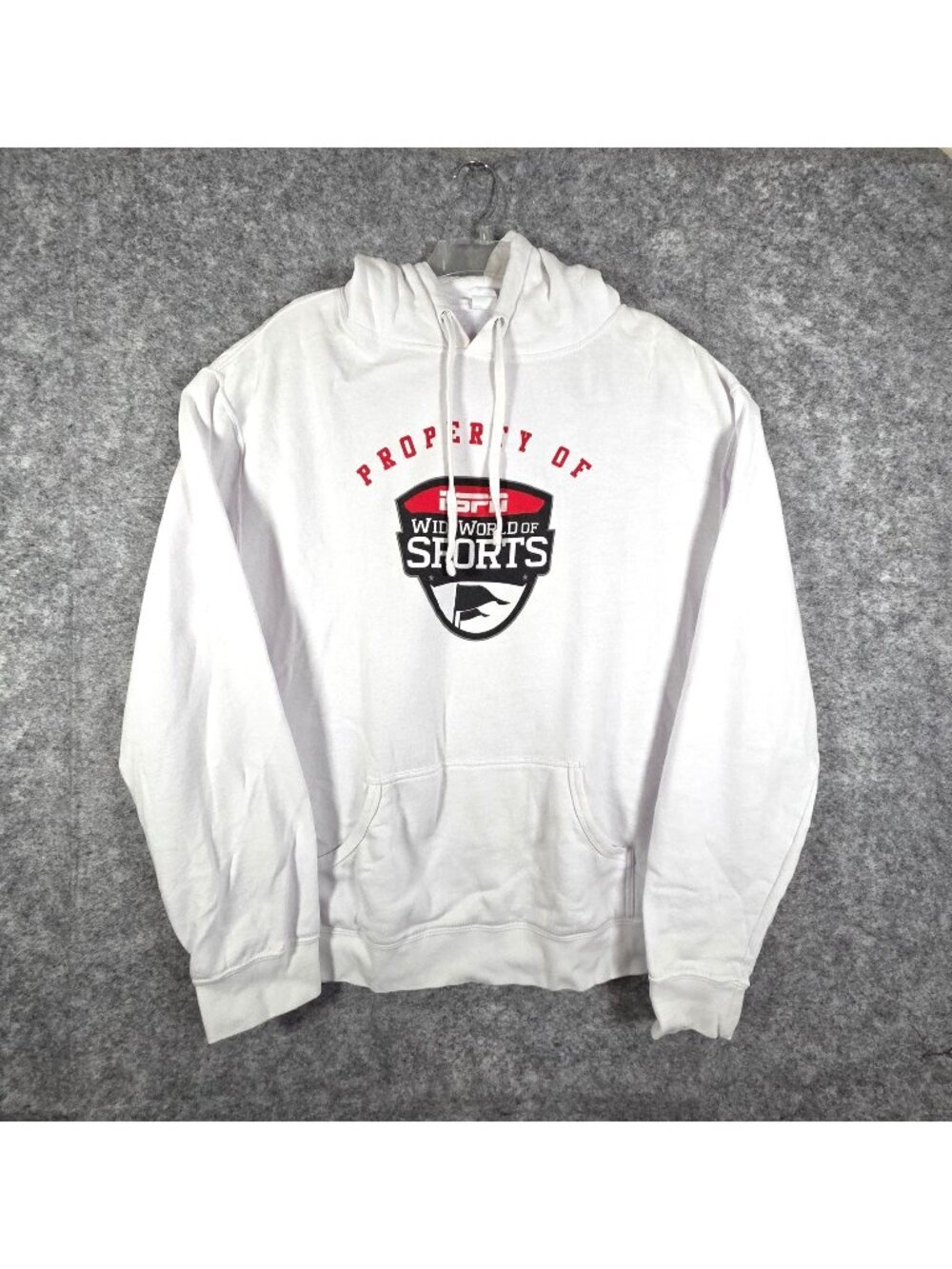 ESPN Disney Women's Hooded Pullover Sweatshirt White Size 2XL
